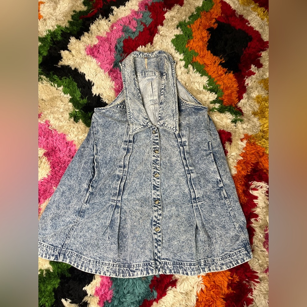 Free People denim dress. Size M.